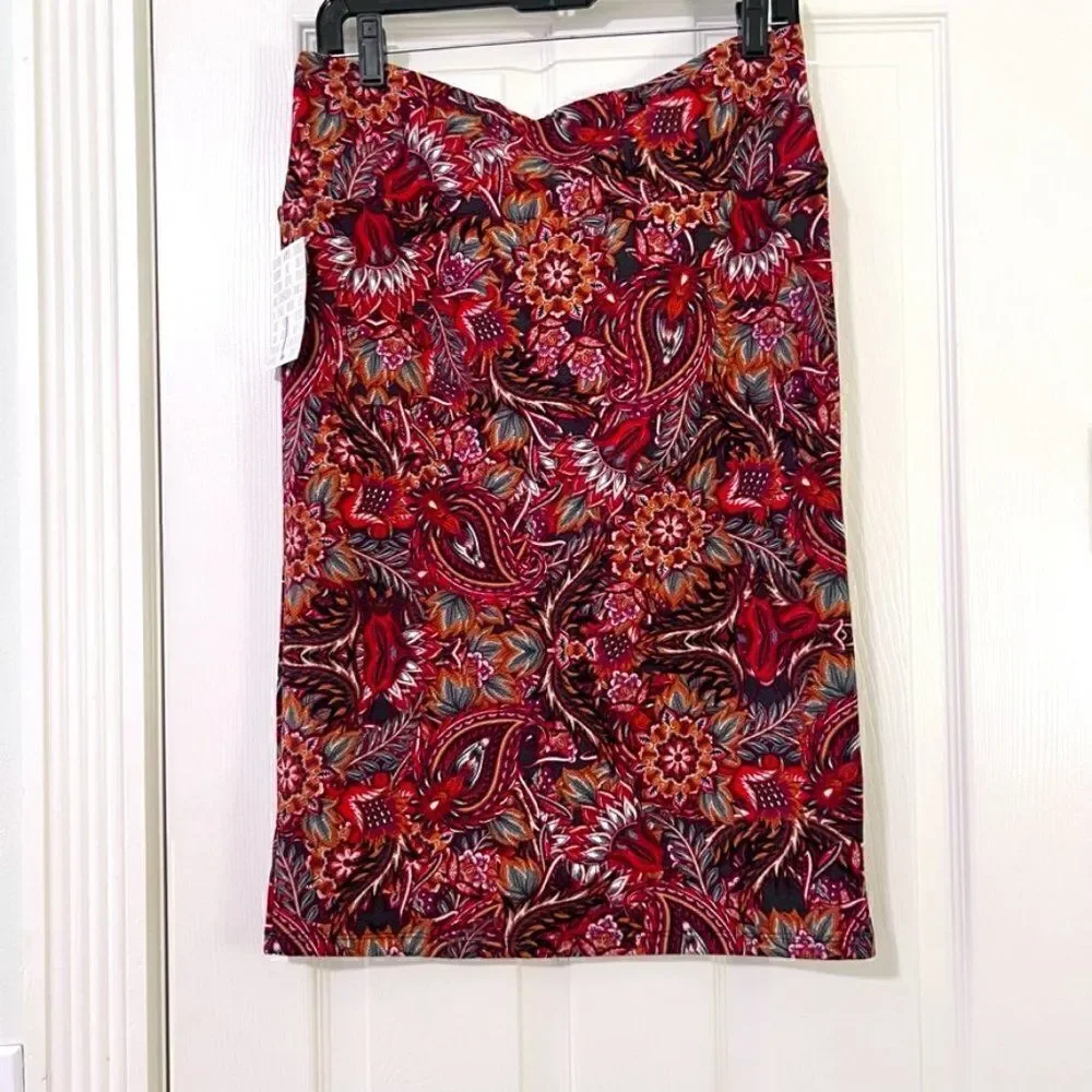LulaRoe NWT Cassie Paisley Pencil Skirt Size L